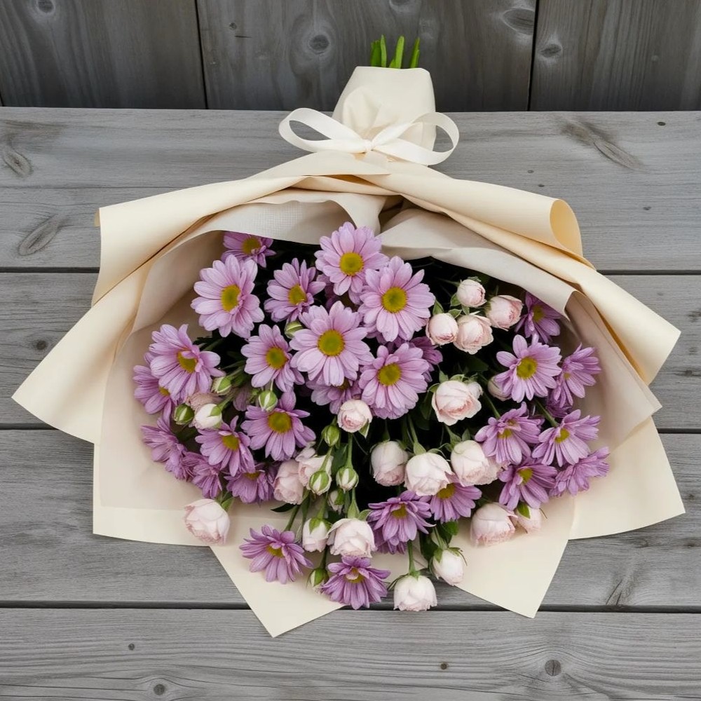 Букет цветов из: Розы и Хризантемы в Адыгейске