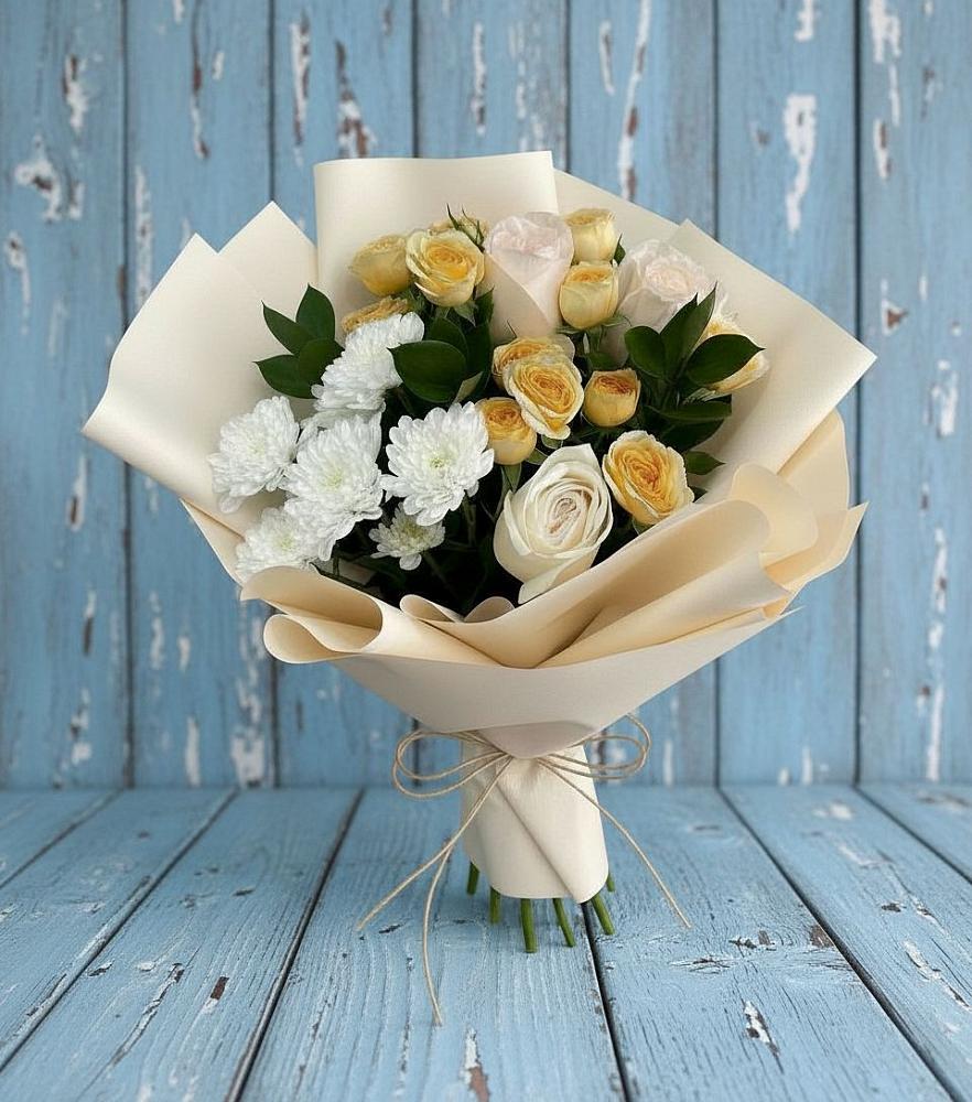 Букет цветов из: Розы и Хризантемы в Адыгейске