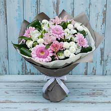 Букет цветов из:  Герберы, Альстромерии и Хризантемы в Адыгейске