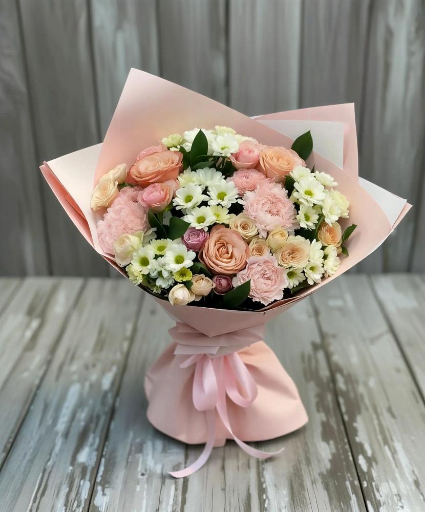 Букет цветов из: Гвоздики, Розы и Хризантемы в Адыгейске