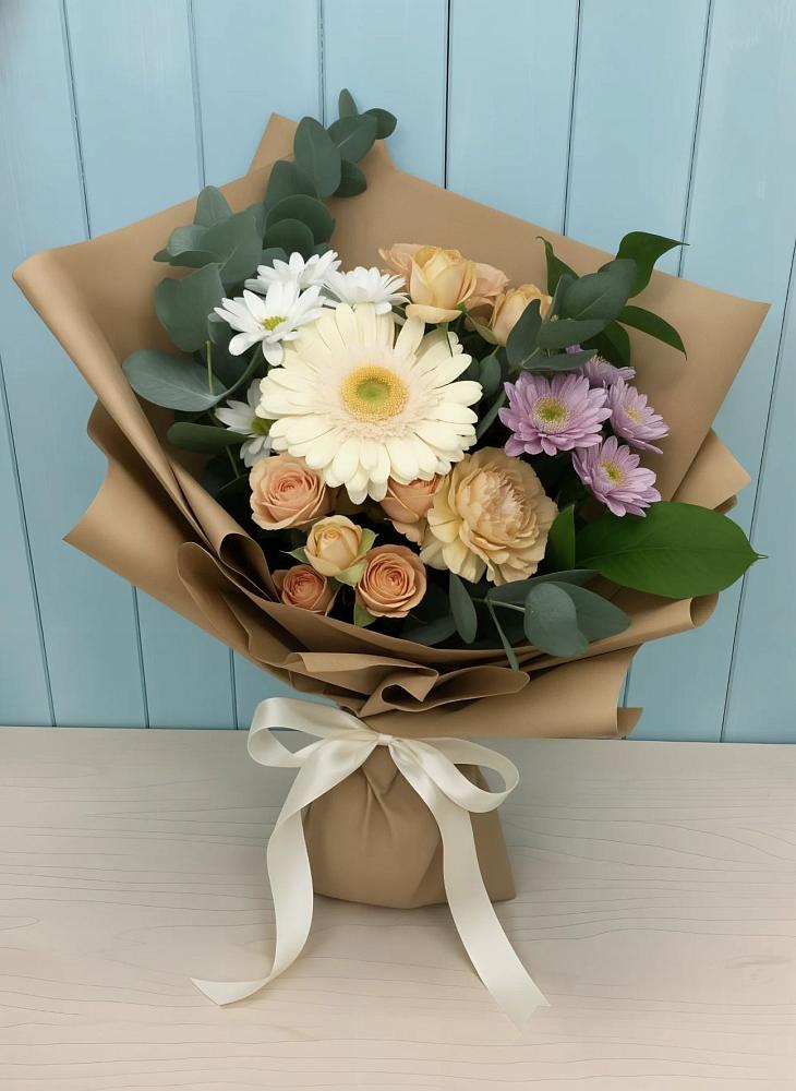 Букет цветов из: Герберы и Хризантемы в Адыгейске