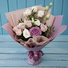 Букет цветов из:  Розы и Лизиантусы #REPLACE_PRED# Адыгейске