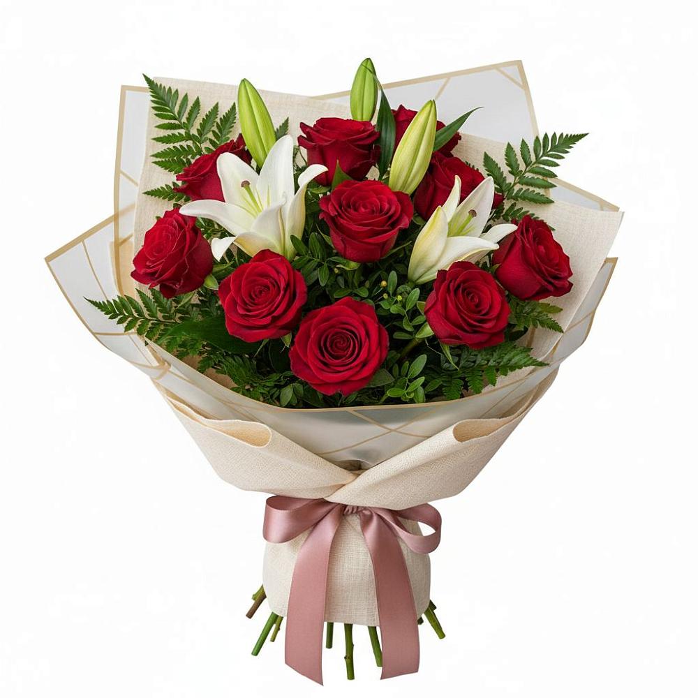 Букет цветов из: Лилии и Розы в Адыгейске