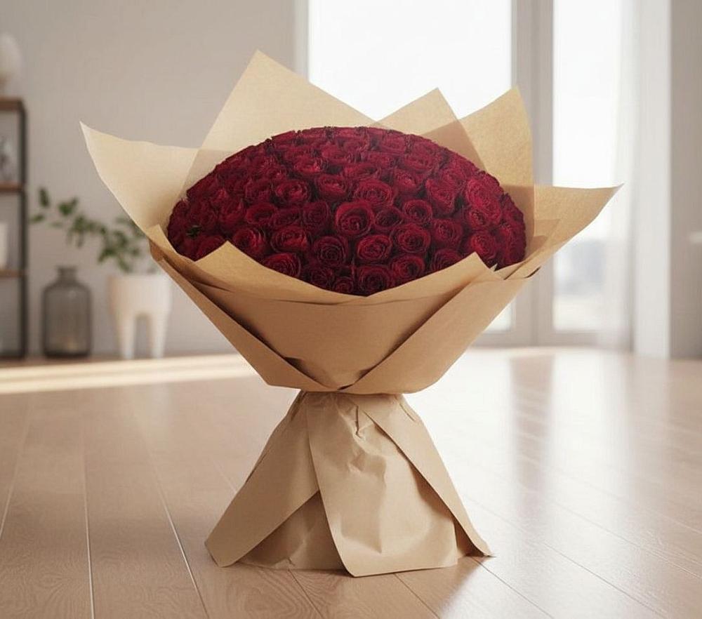 Букет 101 Красная роза в Адыгейске