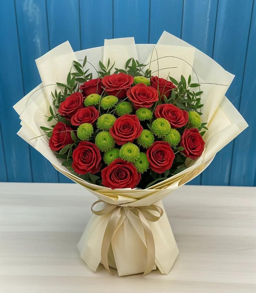 Букет цветов из: Розы и Хризантемы в Адыгейске